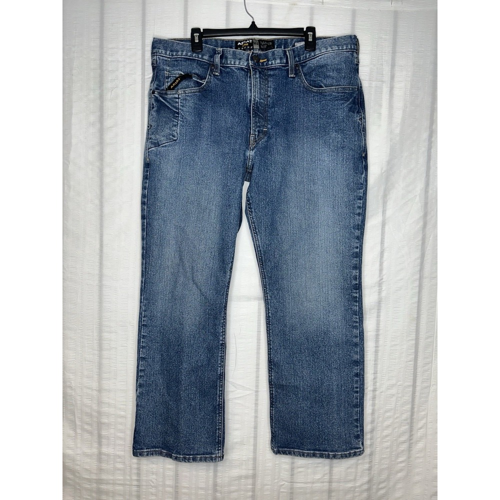 Ariat Rebar M4 Relaxed Boot Cut Durastretch Jeans 38x30 Carbine Work 10016221